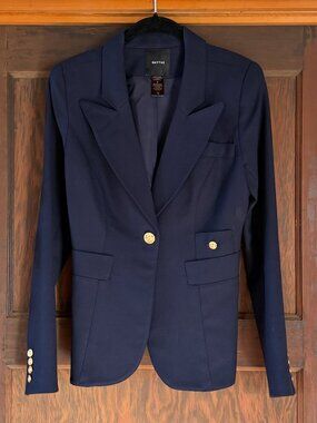 SMYTHE Duchess Blazer in Navy Blue size 8